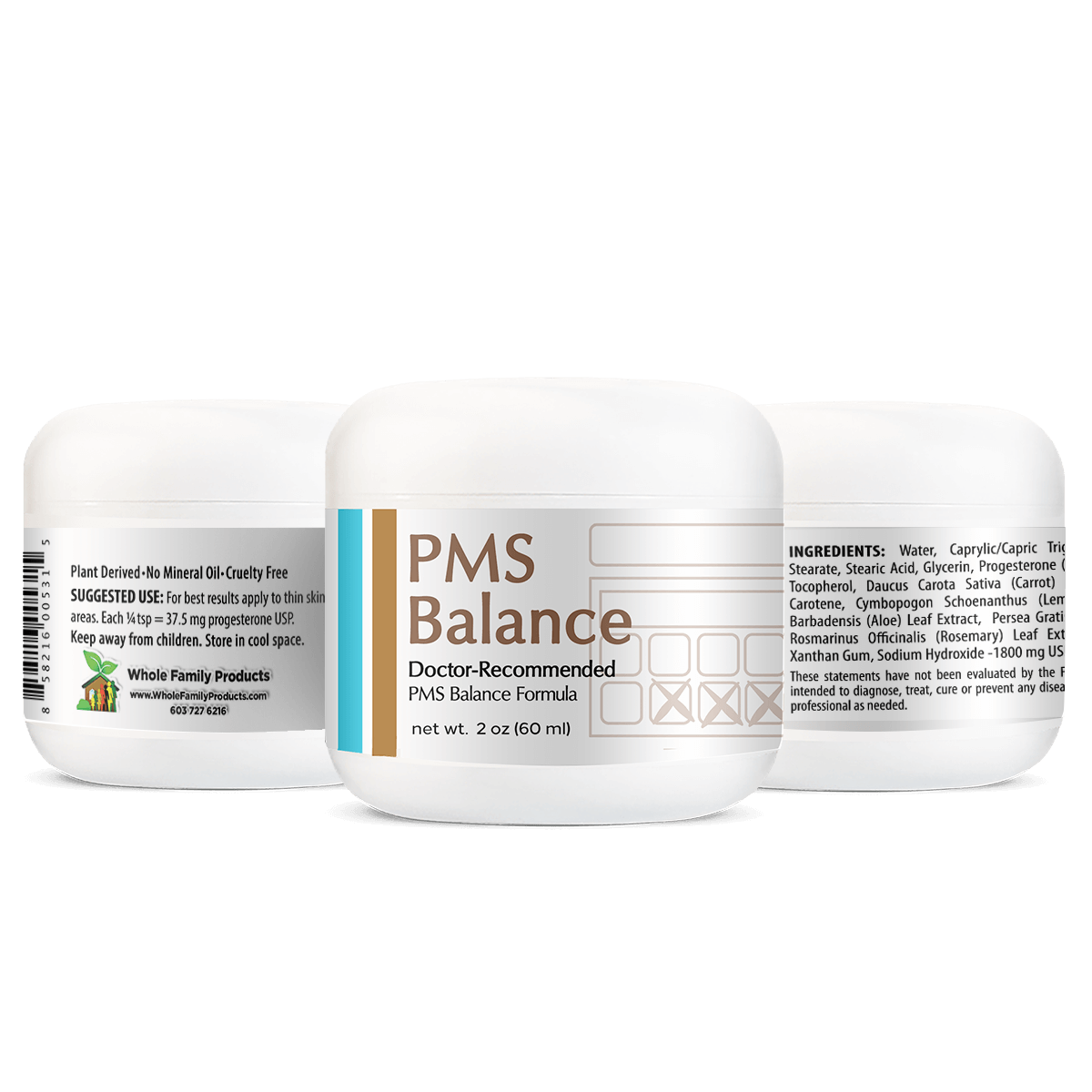 Whole Family Products PMS Balance Cream Natural Hormone Cream for PMS